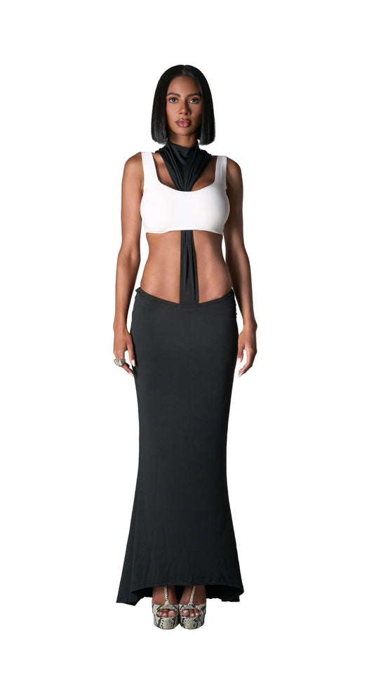 Noir Illusion Maxi Dress
